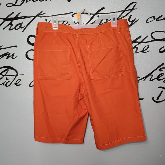 Reversable Orange & Navy Plaid Shorts - 2 shorts in one!  33"W - Picture 4 of 4